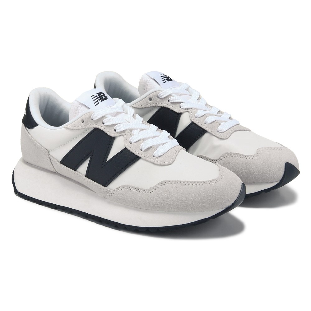 New balance classic white sneakers best sale