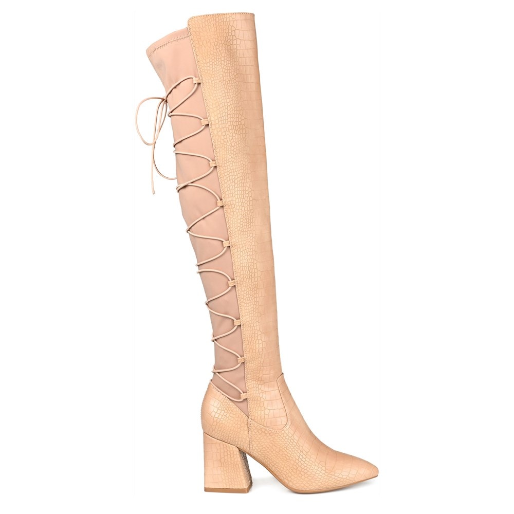 Wide calf over the knee lace up on sale boots