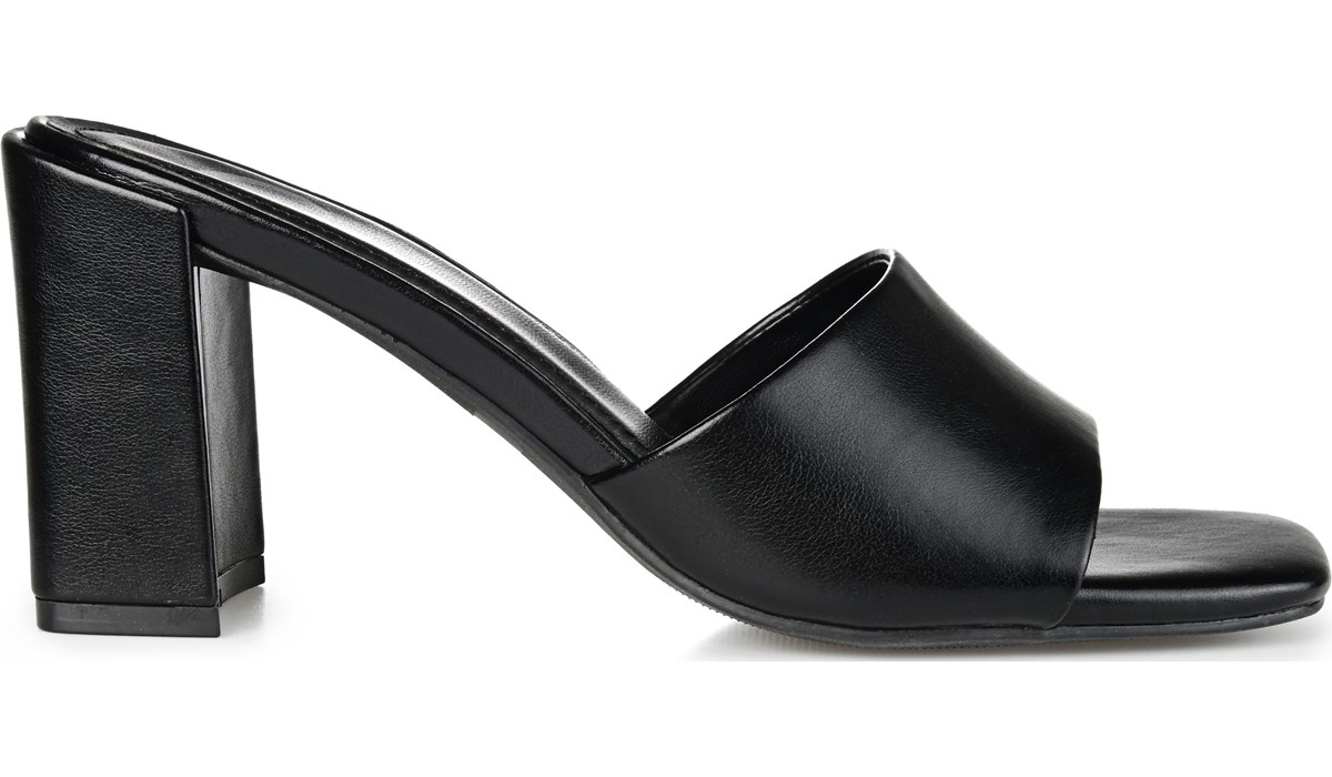 Journee Collection Women's Alisia Block Heel Slide Sandal | Famous Footwear