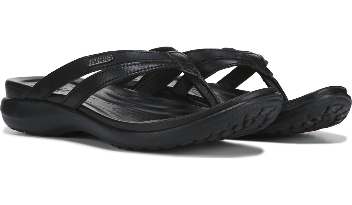 crocs black sandals womens