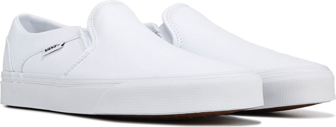 Famous footwear white slip 2025 on vans