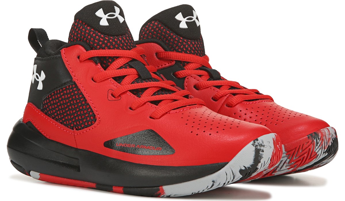 youth red basketball shoes