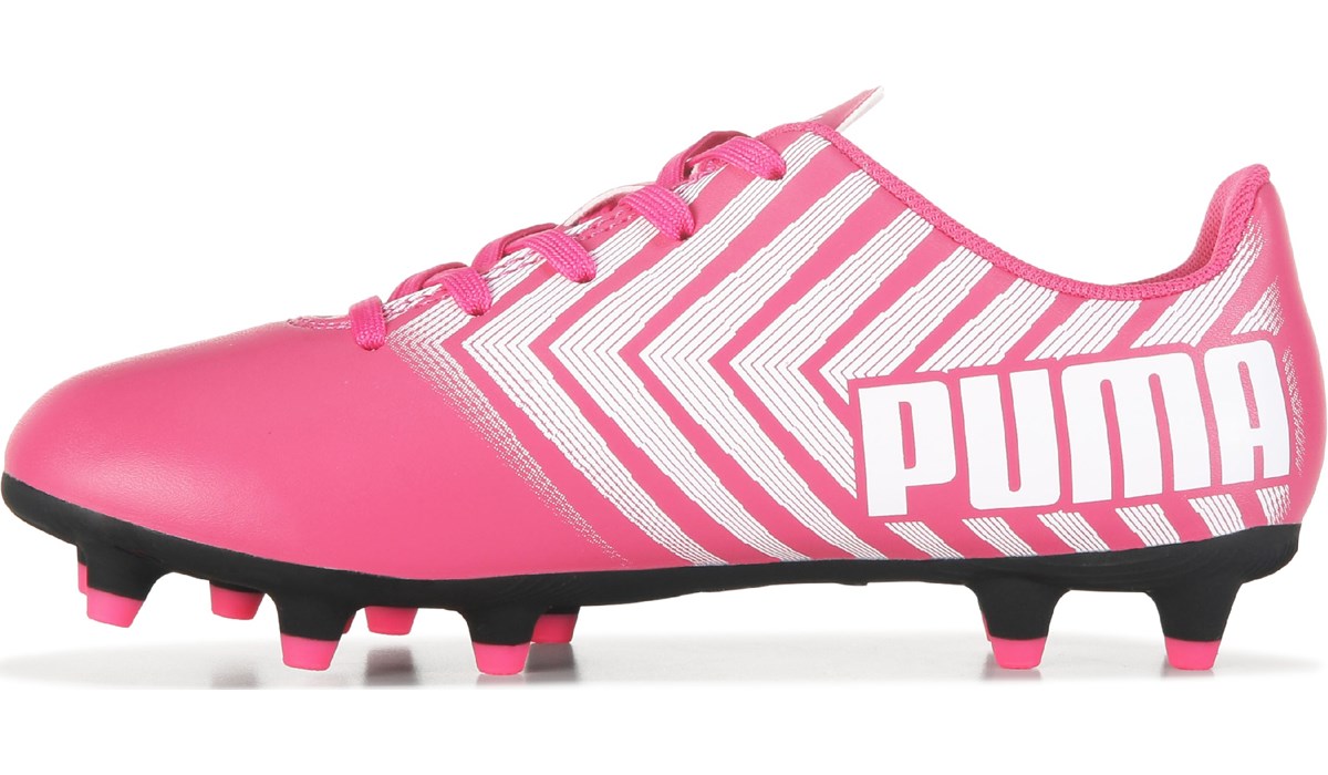 AG Soccer Cleats in White, Pink & Black