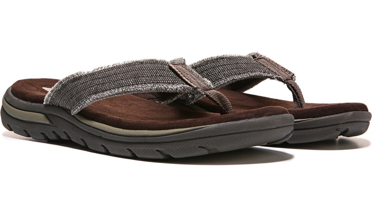 Medium/Wide Thong Sandal Brown, Sandals 