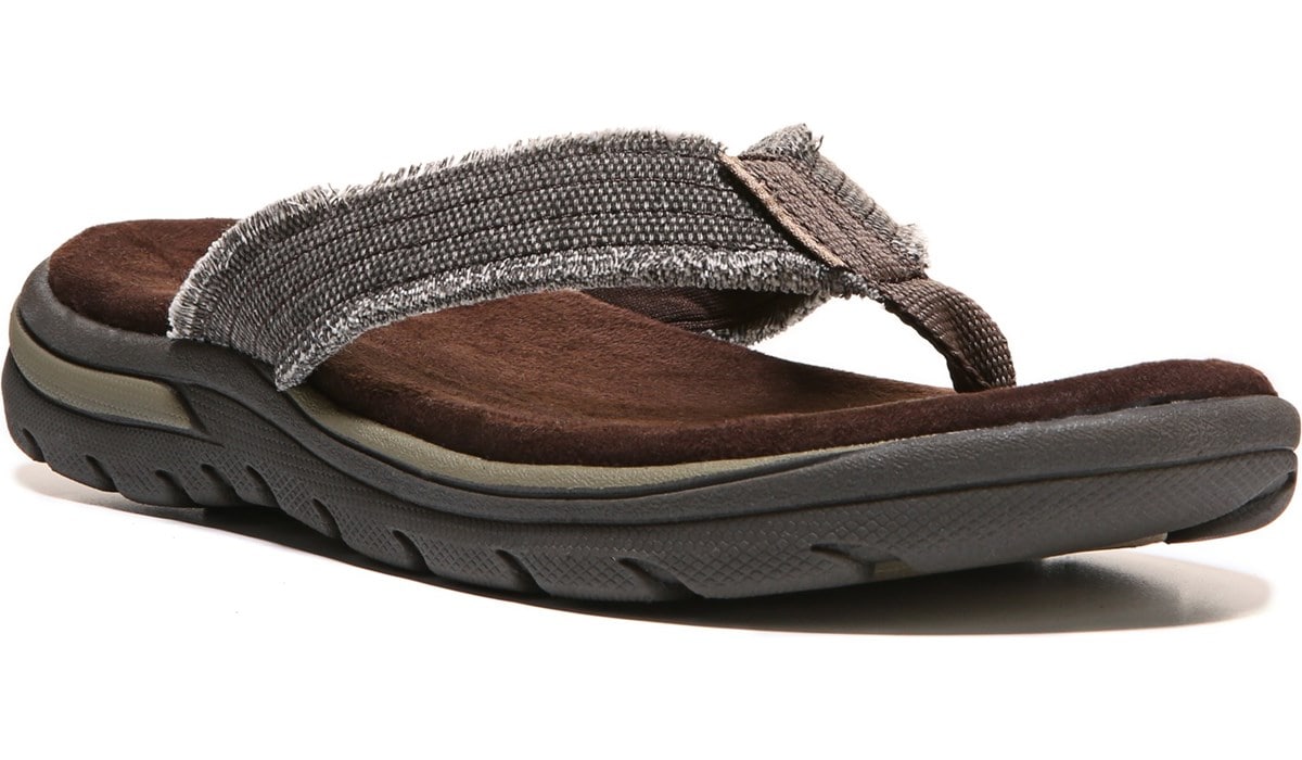 Skechers Men's Supreme Bosnia Relaxed Fit Medium/Wide Thong Sandal,  Sandals, Famous Footwear