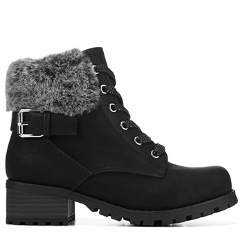 DV Dolce Vita Kids Rudell Lace Up Fur Boot Little Big Kid Famous Footwear