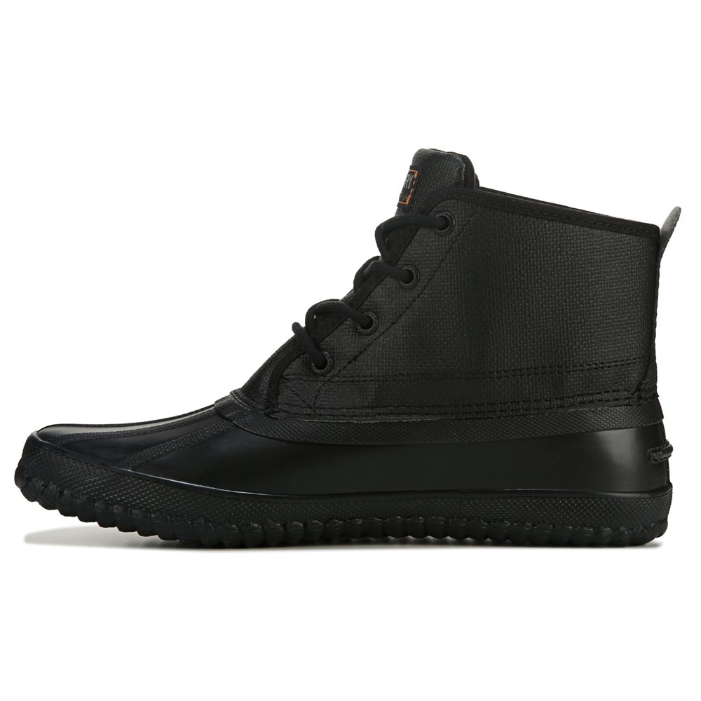 black sperry duck boots mens