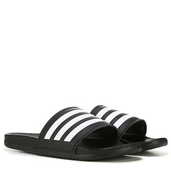 adidas striped rubber slides - Black