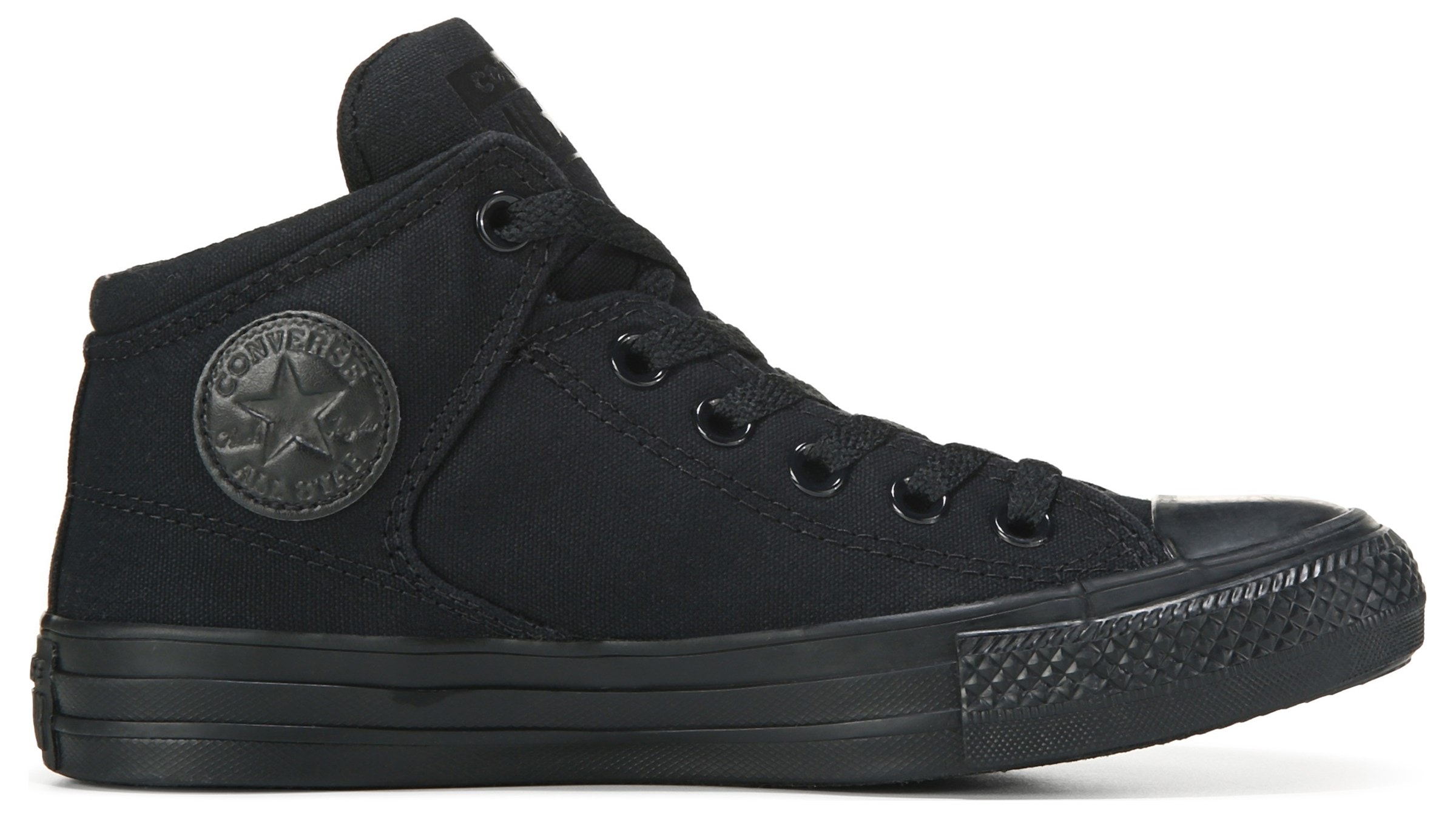 Black high top on sale converse famous footwear