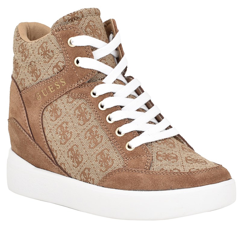 GUESS Women s Blairin Wedge Sneaker Famous Footwear