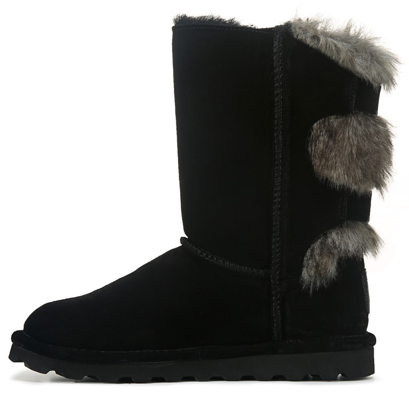 black bearpaw boots with bows