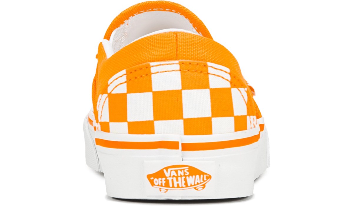 orange and white checkered vans