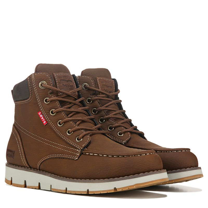 Levi's Men's Dean Moc Toe Lace Up Boots (Cedar Brown) - Size 13.0 M