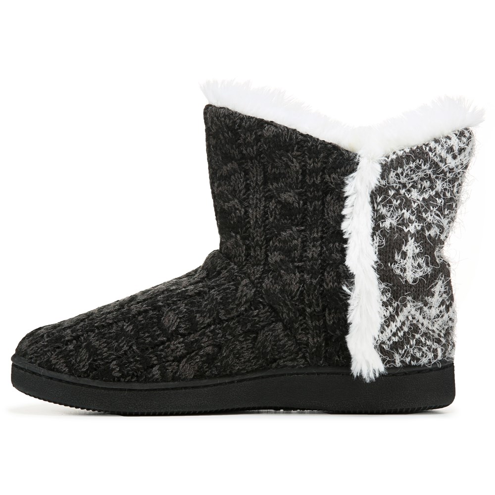 muk luks women's cheyenne bootie slippers