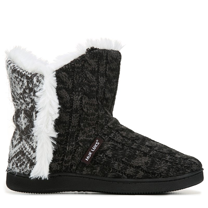 muk luks women's cheyenne bootie slippers