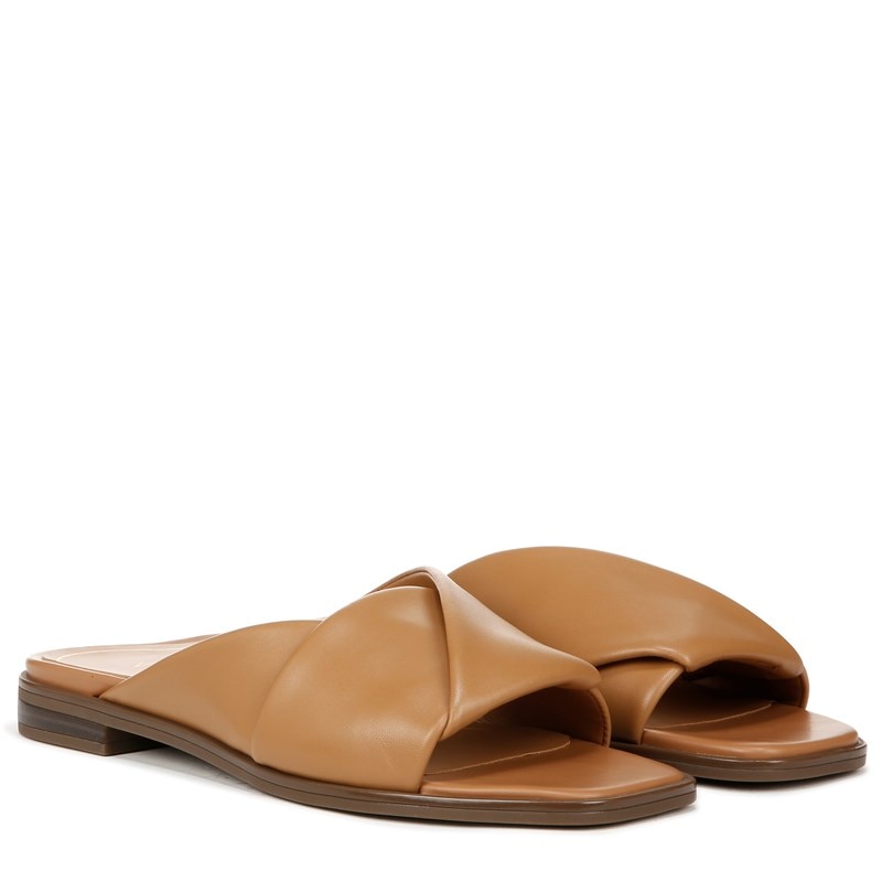 Vionic Women's Miramar Slide Sandals (Brown Nappa Leather) - Size 9.0 M