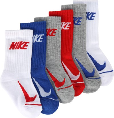 Nike Kids' 6 Pack Youth X-Small Cushioned Crew Socks Black, Socks ...