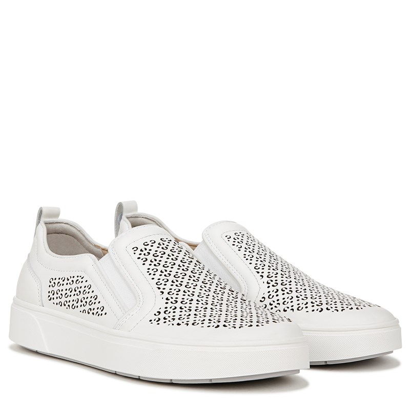Vionic Women's Kimmie Perforated Slip On Sneakers (White Leather) - Size 6.5 W