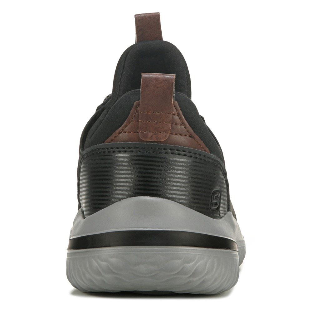 Skechers Men's Delson 3.0 Cicada Sneaker - Black/Gray, 9 Wide