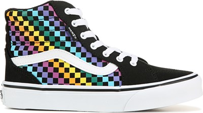 rainbow checkered vans famous footwear