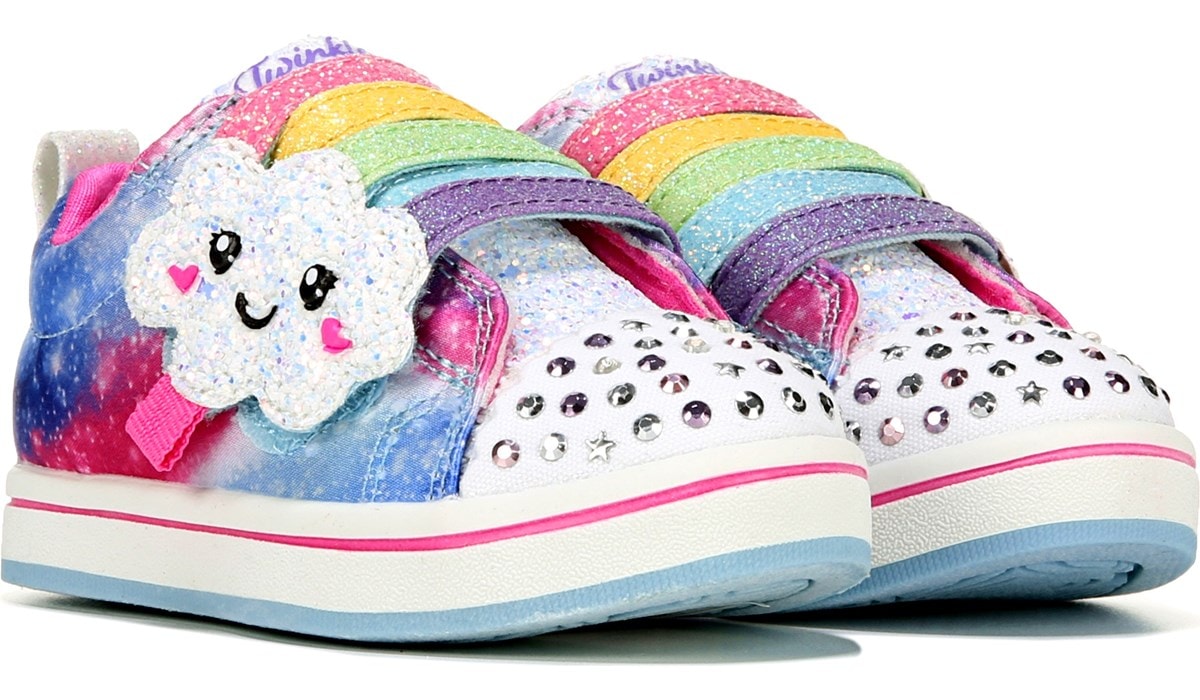 Skechers Kids' Twinkle Toes Cross Strap Light Sneaker Toddler | Famous