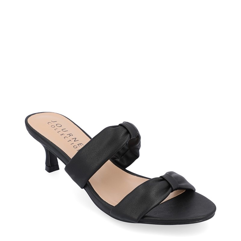 Journee Collection Women's Dyllan Slide Dress Sandals (Black) - Size 7.5 M