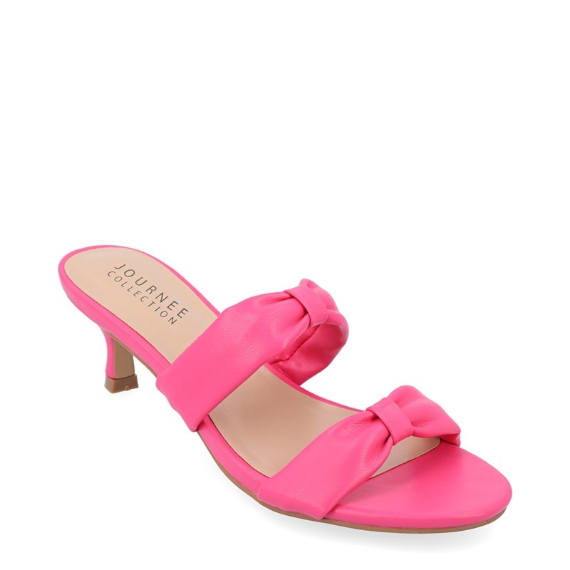 Journee Collection Women's Dyllan Slide Dress Sandals (Pink) - Size 12.0 M