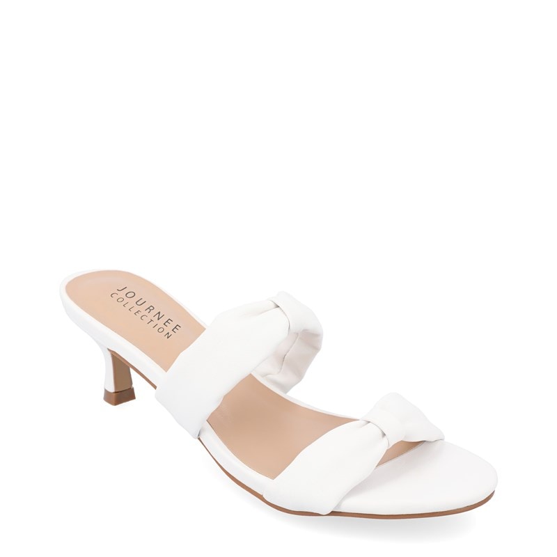 Journee Collection Women's Dyllan Slide Dress Sandals (White) - Size 8.5 M