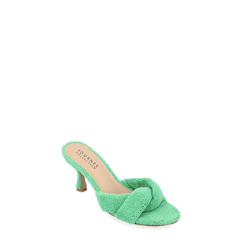 Journee Women's Mannon Dress Sandals (Green) - Size 7.0 M