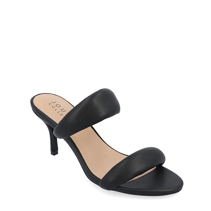 Journee Collection Women's Mellody Slide Dress Sandals (Black) - Size 8.5 M
