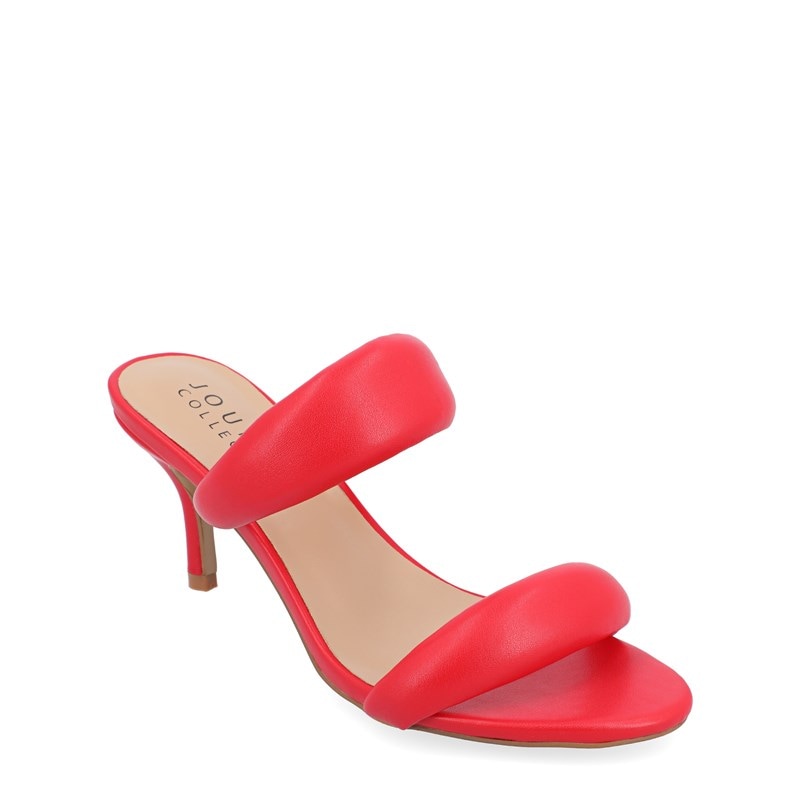 Journee Collection Women's Mellody Slide Dress Sandals (Red) - Size 8.0 M