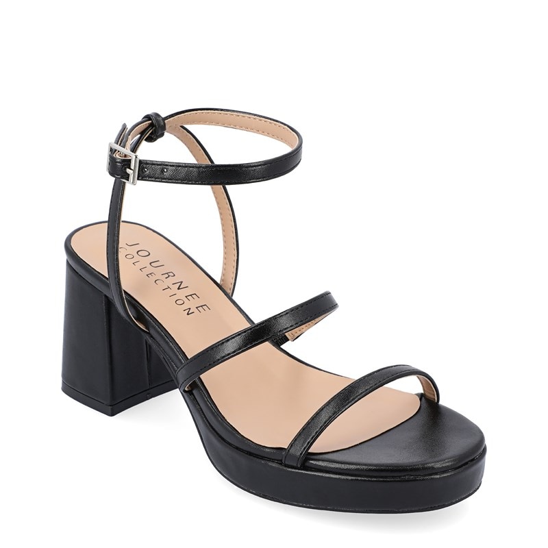 Women's  Platform Dress Sandals (Black) - Size 10.0 M - Journee Collection SAMILEE