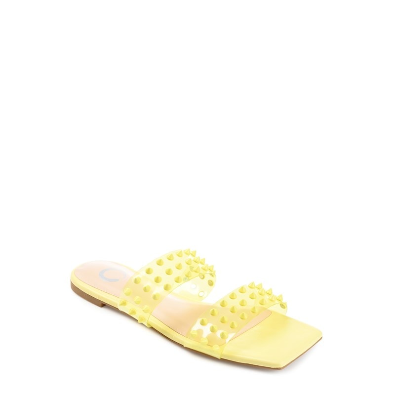 Journee Collection Women's Katari Slide Sandals (Yellow) - Size 8.5 M