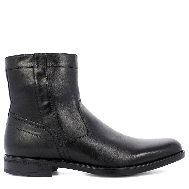 Florsheim Men's Midtown Plain Toe Zip Boots (Black Leather) - Size 8.5 3E