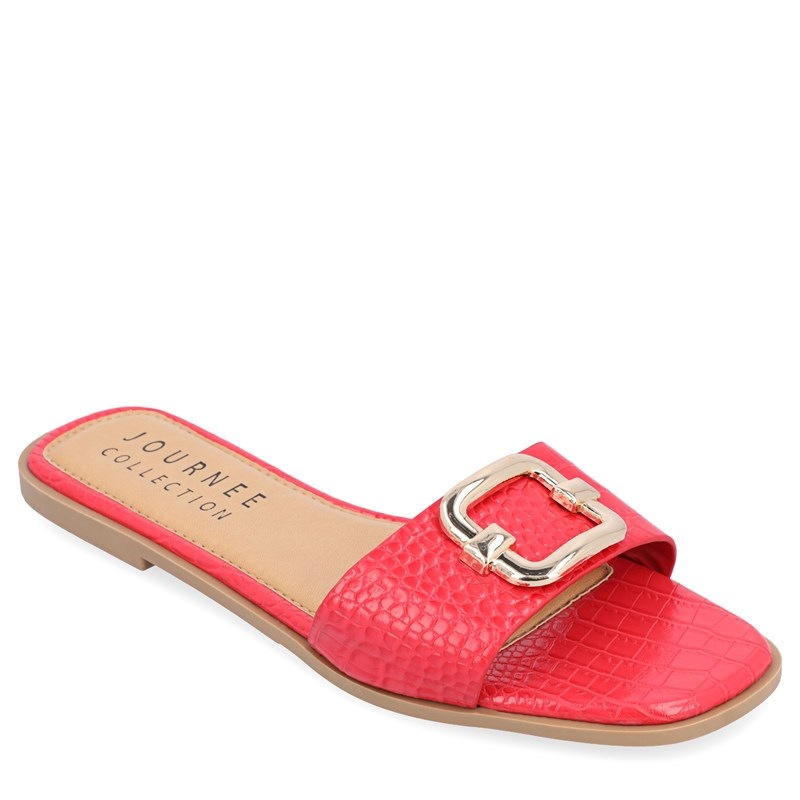 Journee Collection Women's Joarie Slide Sandals (Red) - Size 8.5 M