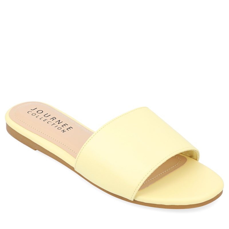 Journee Collection Women's Kolinna Slide Sandals (Yellow) - Size 8.5 M