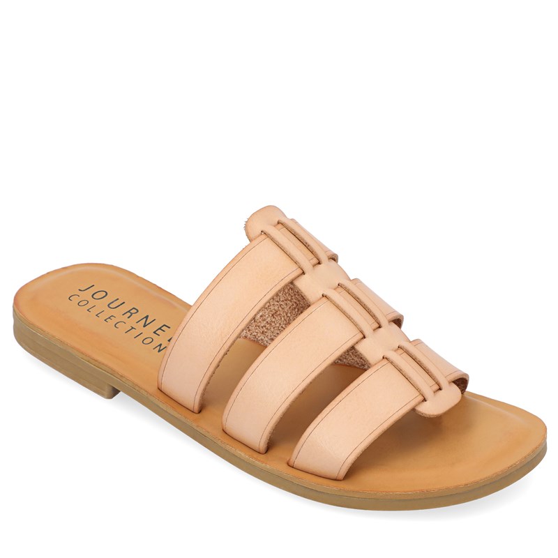 Journee Collection Women's Serrie Slide Sandals (Tan) - Size 8.5 M