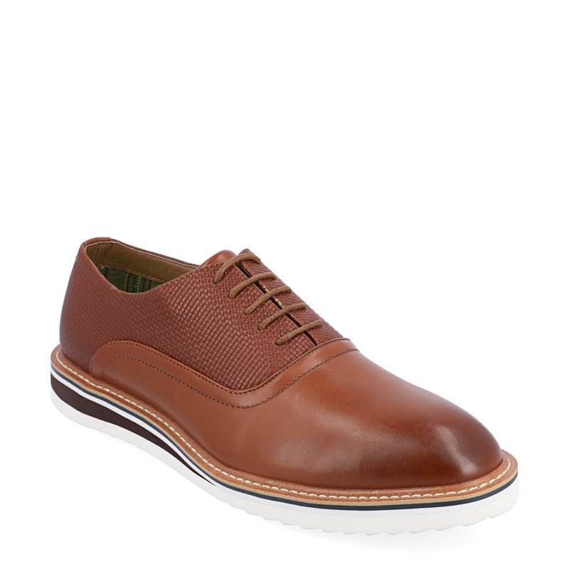 Vance Co. Men's Weber Plain Toe Oxford Shoes (Chestnut) - Size 11.0 M