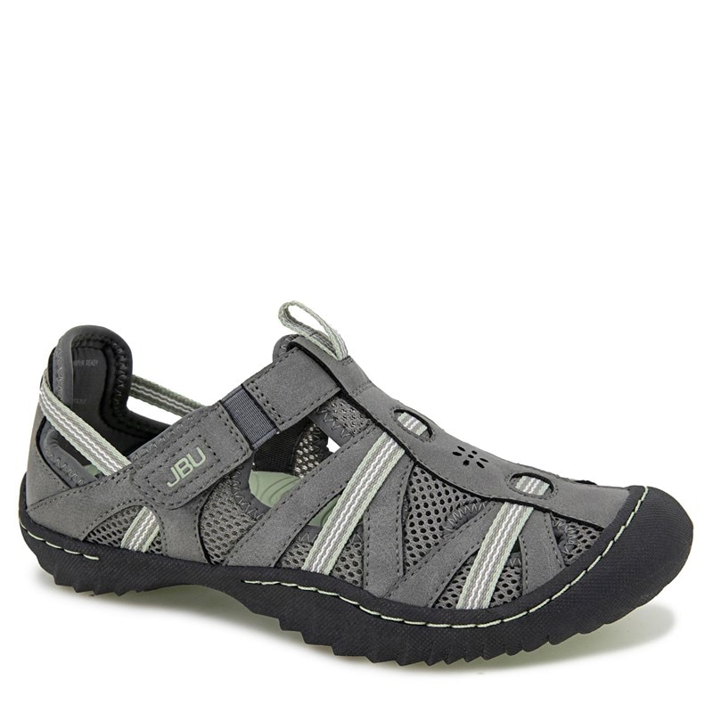 Jbu Women's Regional Water Shoe Sandals (Dark Grey/Pale Moss Synthetic) - Size 6.0 M