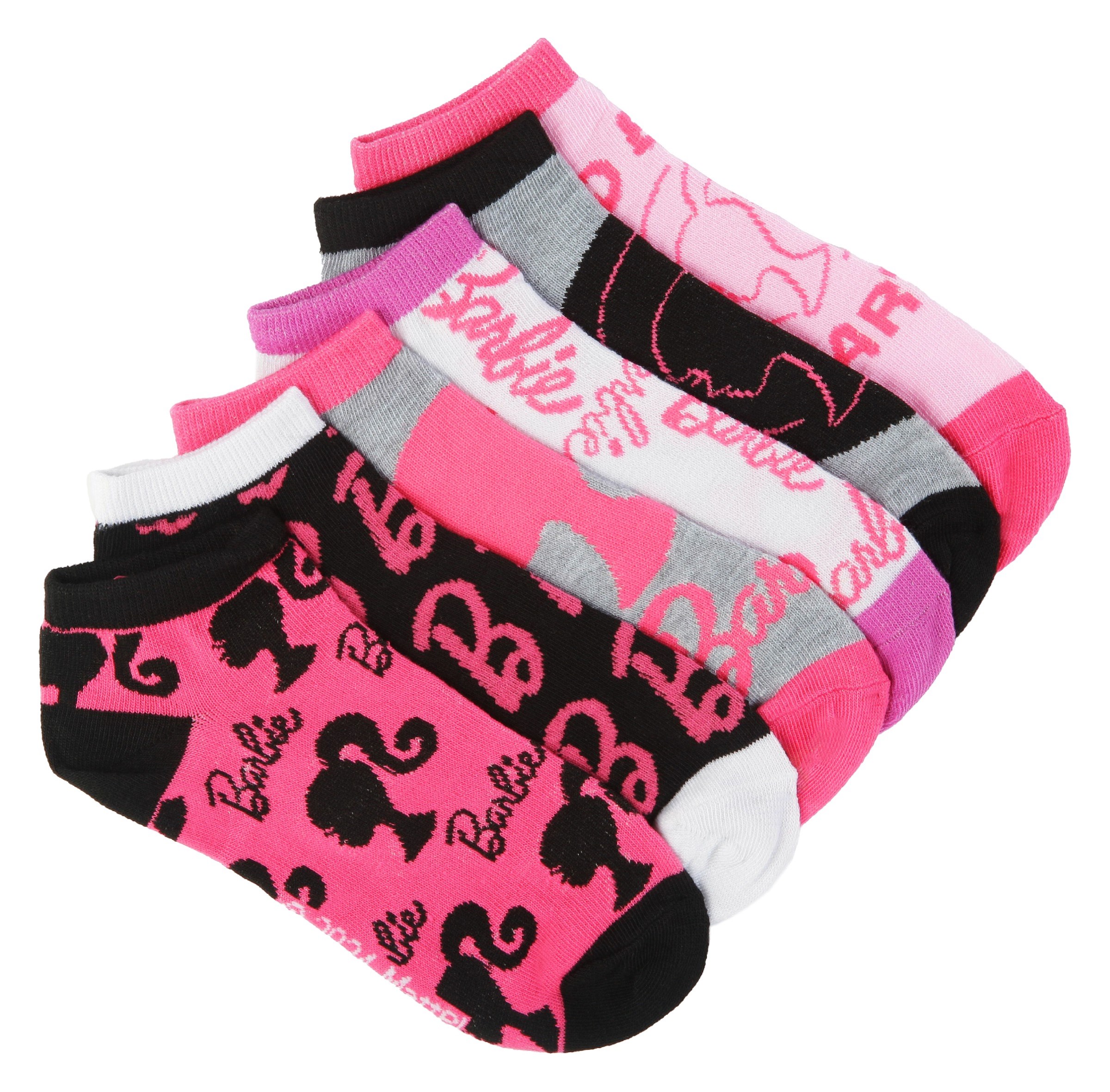 Barbie, Valentine's Day Women's No-Show Socks, 3-Pack, Size 4-10