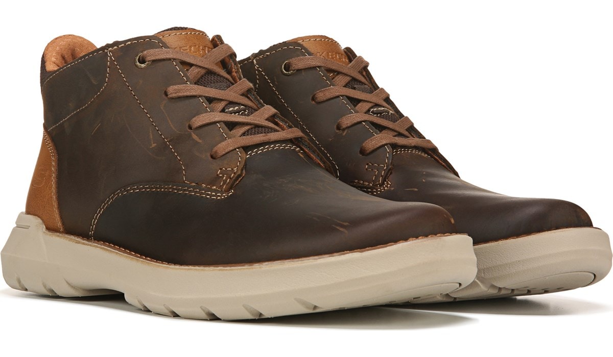 Skechers Men's Molens Sneaker Boot Brown, Boots, Famous Footwear