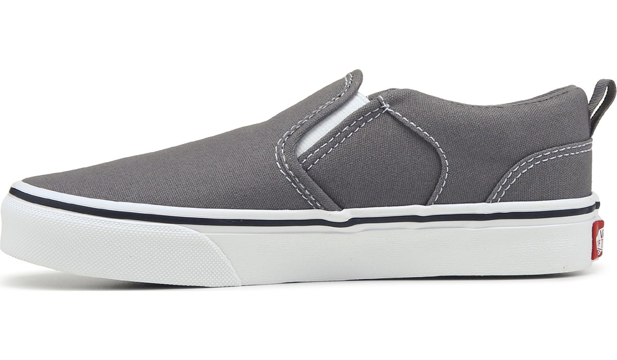 Grey slip on vans kids best sale