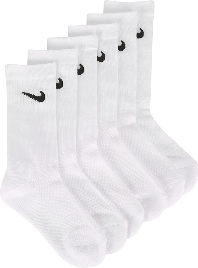 Nike Kids' 6 Pack Youth X-Small Cushioned Crew Socks