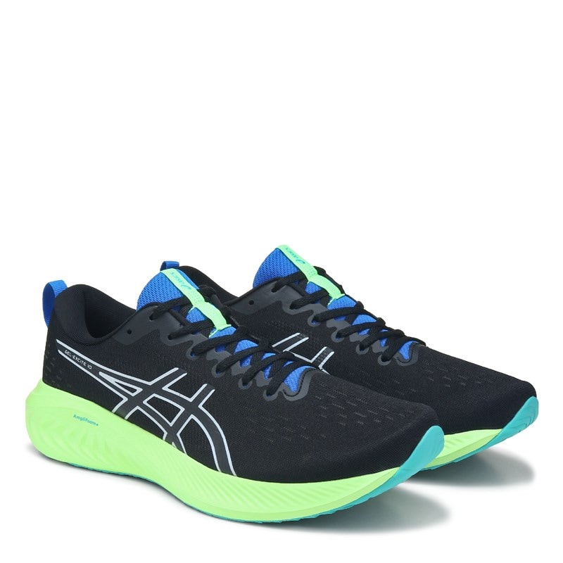 ASICS Men's Gel Excite 10 Running Shoes (Black/Green/Blue) - Size 10.0 M -  1011B600-006