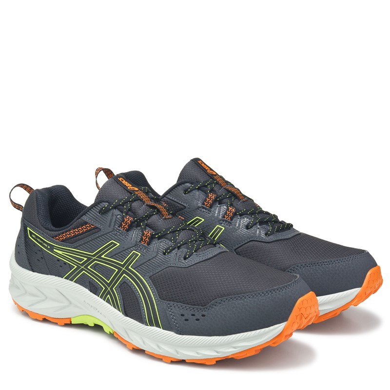 ASICS Men's Gel-Venture 9 Trail Running Shoes (Grey/Orange Wide) - Size 8.5 4E