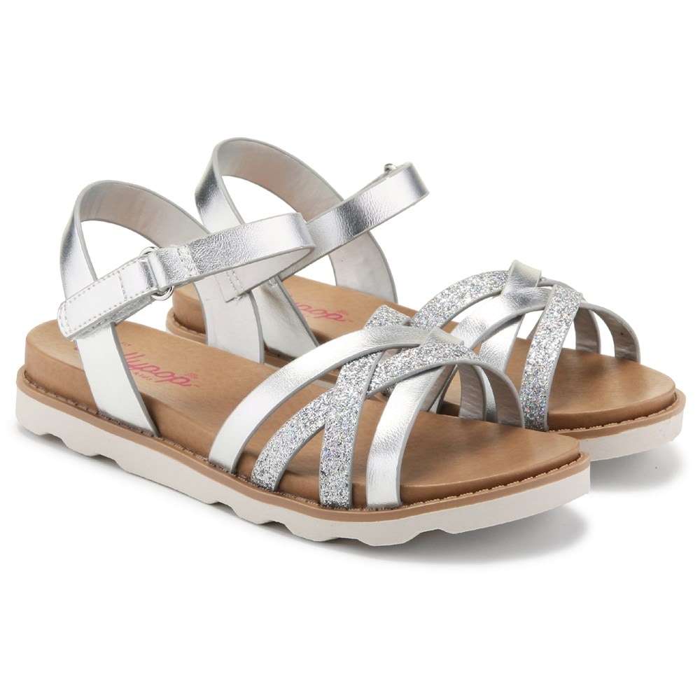 Famous footwear silver fashion sandals