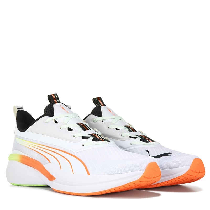 Puma Men's Hyperdrive Profoam Speed Running Shoes (White/Black/Yellow) - Size 12.0 M