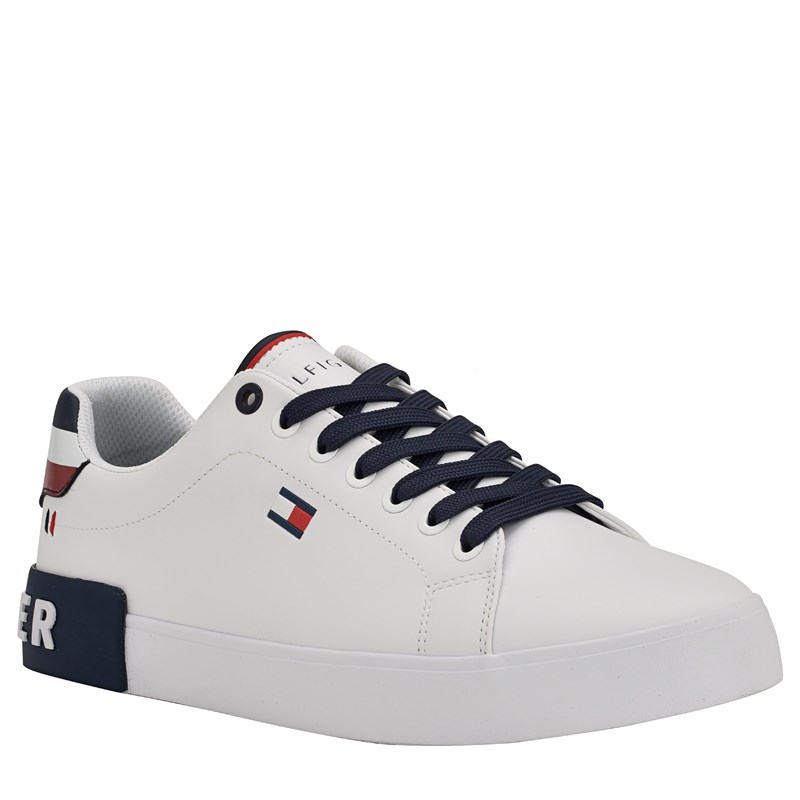 UPC 197016205076 product image for Tommy Hilfiger Men's Rezz Casual Sneakers (White/Navy Multi) - Size 11.5 M | upcitemdb.com