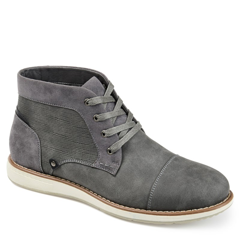 Vance Co. Men's Austin Wide Cap Toe Chukka Boots (Grey) - Size 10.5 W