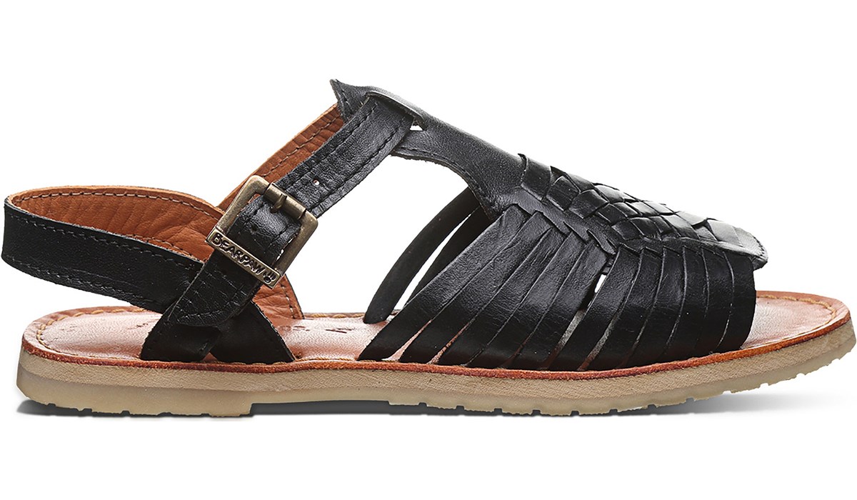 Leather braided fisherman sandals